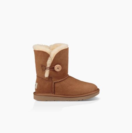 UGG Bailey Button II Brown Boots for Kids (RNMT20915)